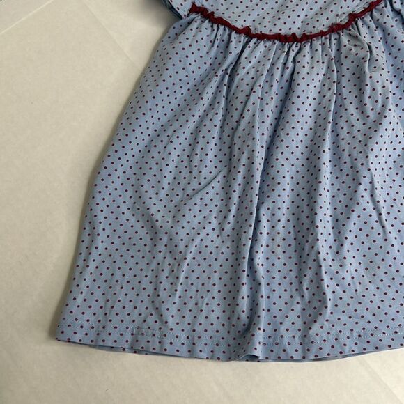 MATILDA JANE CHARACTER COUNTS BLUE AND BURGUNDY POLKA-DOT DRESS size 2 - Picture 3 of 12